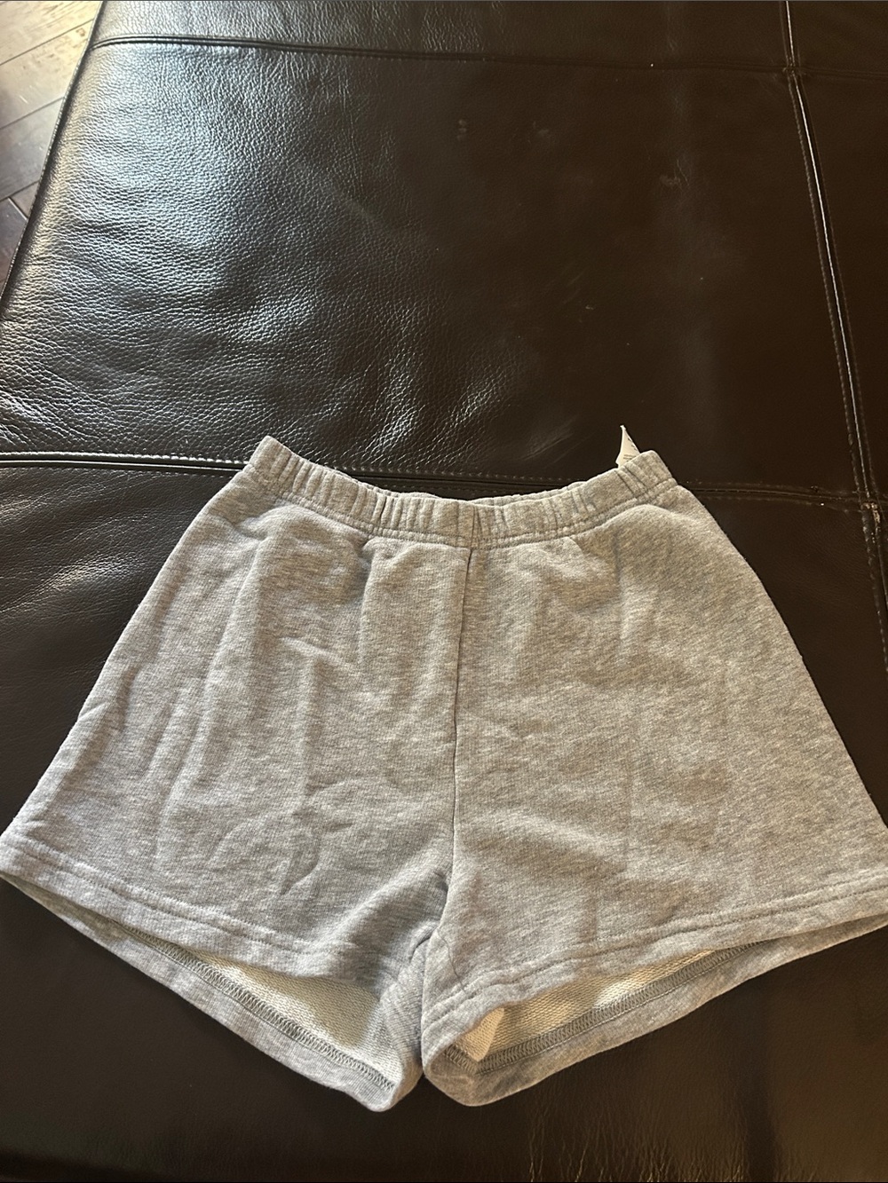 Aritzia Light Gray Knit Athletic Lounge Shorts